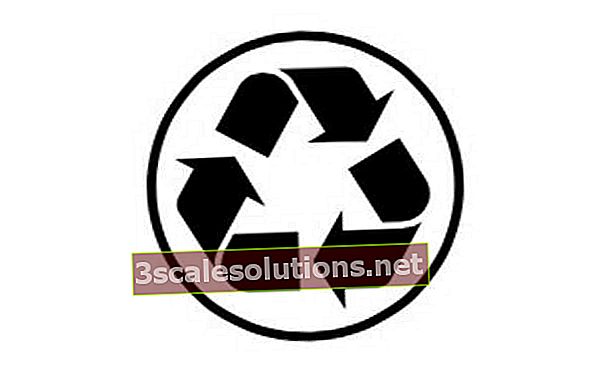 simbol yang menunjukkan bahwa sebagian produk berisi kertas daur ulang